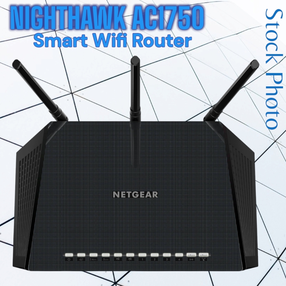 Netgear Nighthawk AC1750 Smart WiFi Router Black NEW Condition Speed Up Ur Wifi